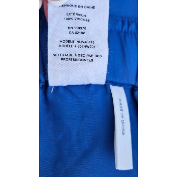 Helmut Lang Shorts Womens Large Cobalt Blue Viscose Pull On Tie Elastic Waist - Picture 12 of 12